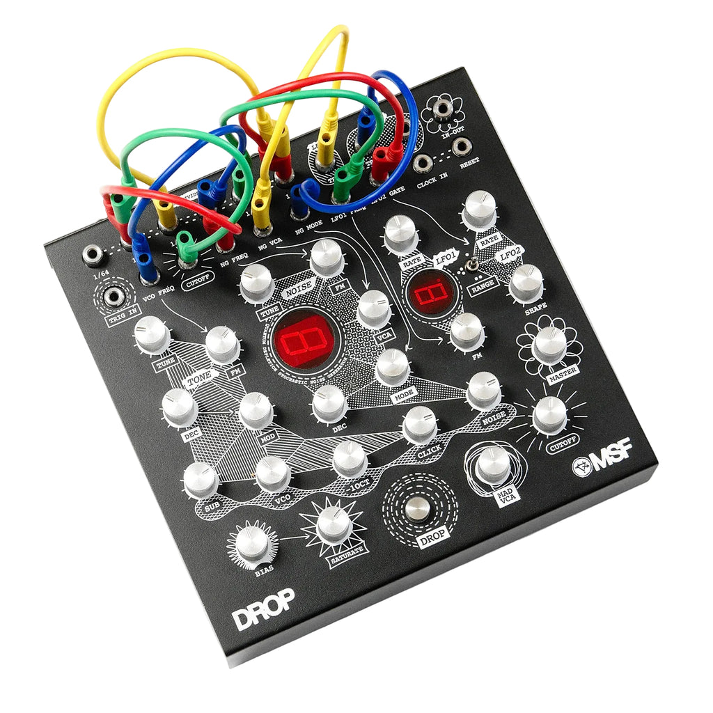MSF The Drop analoge Groovebox und Drumcomputer mit Bananenbuchsen
