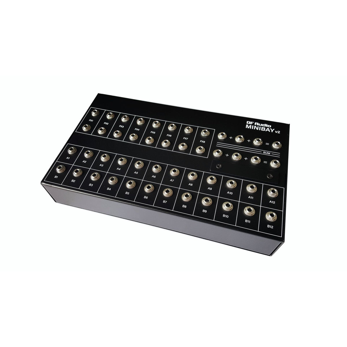 DF Audio Minibay V2 patch bay angled view
