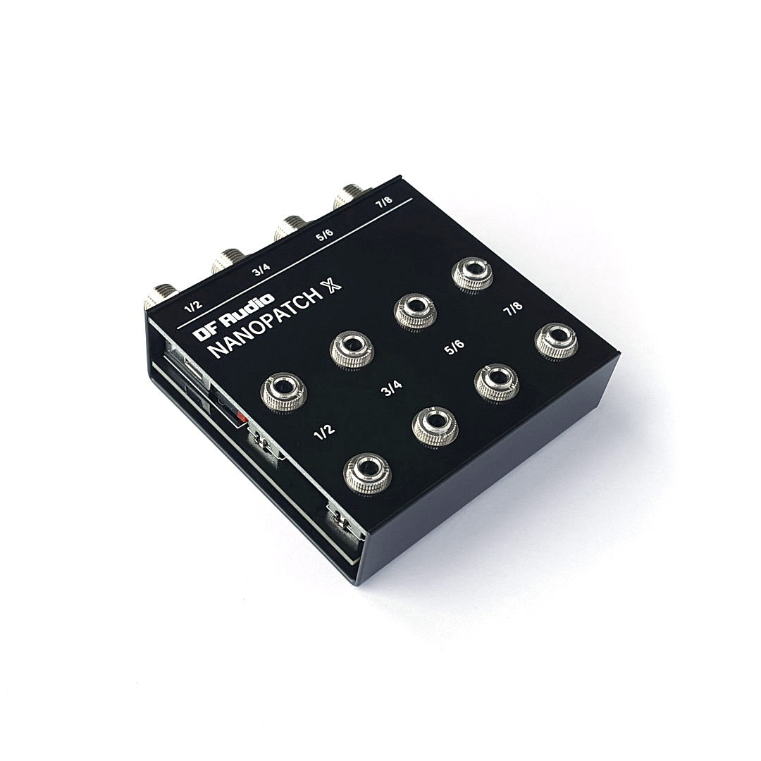 DF Audio Nanopatch X patch bay angled view