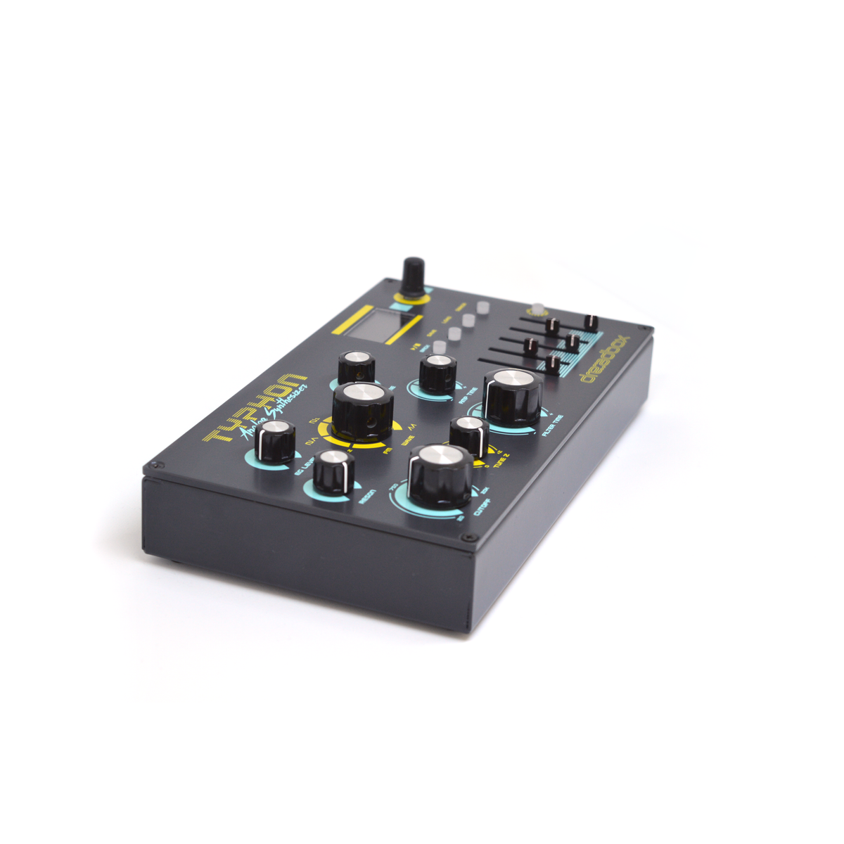Dreadbox Typhon analog synthesizer left side view